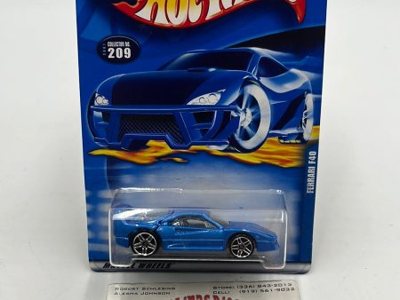 2001 Hot Wheels Blue Ferrari F40 #209 Supply