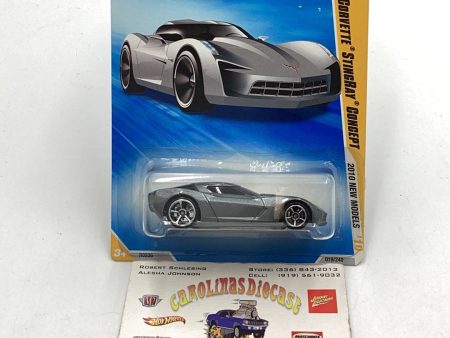 2010 Hot Wheels #19 09 Corvette stingray concept Dark Charcoal 17C For Cheap