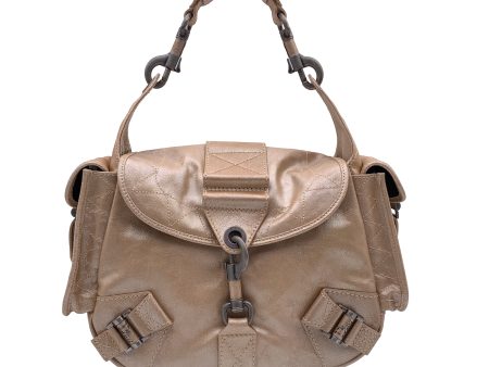 Christian Dior Beige Leather Rebelle Shoulder Bag Handbag on Sale