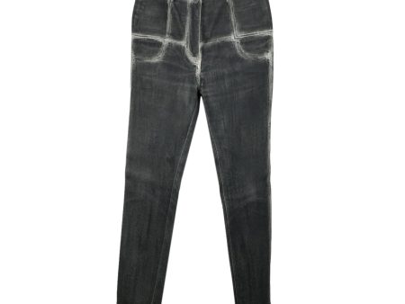 Chanel Grey Washed Out Denim Jeans Pants with Zip Size 38 FR Hot on Sale