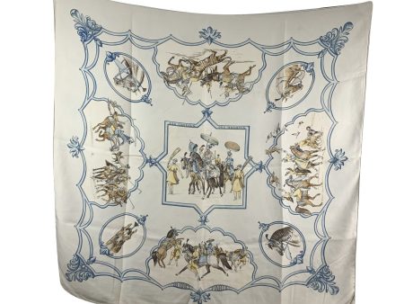 Hermes Paris Silk Scarf Les Chevaux des Moghols 1993 De Fougerolle Supply