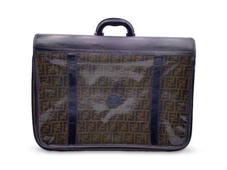 Fendi Vintage Zucca Monogram Vinyl Canvas Travel Bag Suitcase Online Hot Sale