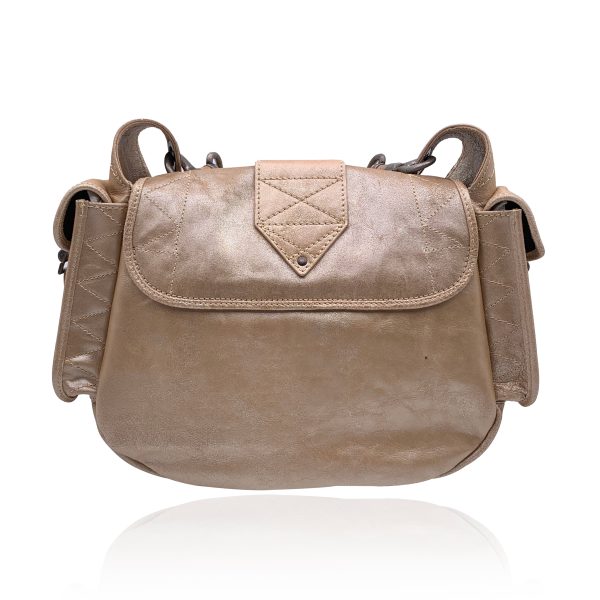 Christian Dior Beige Leather Rebelle Shoulder Bag Handbag on Sale