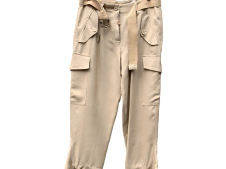 Stella McCartney Beige Silk Cargo Crop Pants Size 40 IT Cheap