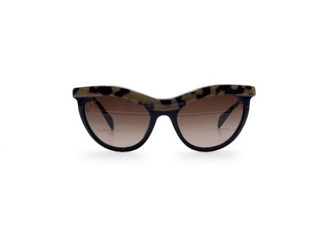 Prada Black Cat Eye SPR06P Sunglasses 54 19 140mm Hot on Sale