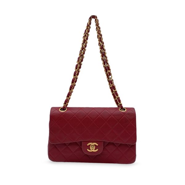 Chanel Vintage Red Quilted Timeless Classic Small 2.55 Bag 23 cm Online Sale