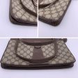 Gucci Vintage Beige Monogram Canvas and Leather Handbag Discount