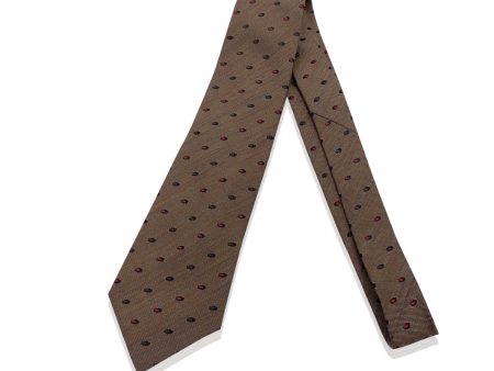 Hermes Paris Vintage Brown Silk and Wool Neck Tie For Cheap