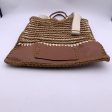 Valentino Garavani Rockstud Brown Leather and Crochet Tote Bag For Cheap