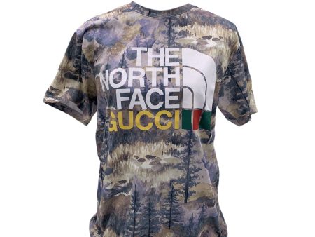 Gucci The North Face Edition Cotton Forest Camo T Shirt Size XXS on Sale