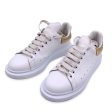 Alexander McQueen White Gold Lace Up Sneakers Shoes Size 40 Online now