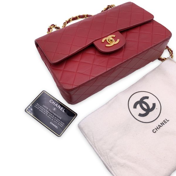 Chanel Vintage Red Quilted Timeless Classic Small 2.55 Bag 23 cm Online Sale