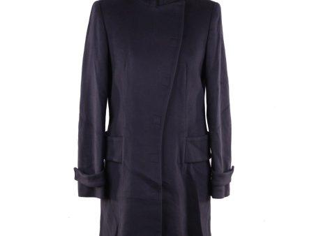 Versace Blue Wool Coat 2008 Fall Winter Collection Size 40 IT Online