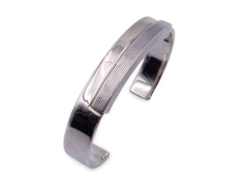 Gucci Vintage Sterling Silver 925 Cuff Bracelet Bangle Fashion