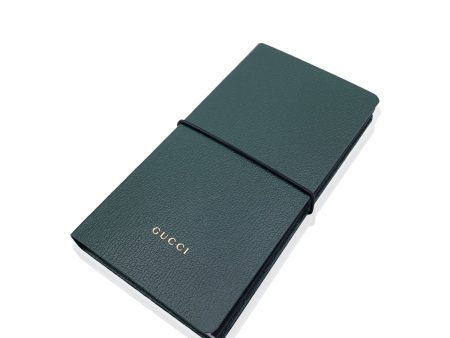 Gucci Green Notebook with Accordion Card Holder Sale