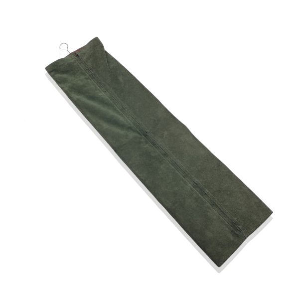 Hermes Vintage Green Suede Silk Lining Necktie Holder Rack Case Online