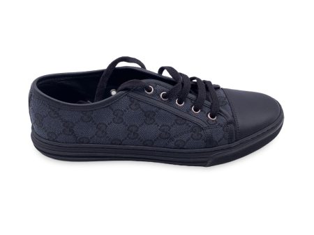 Gucci Black GG Monogram Canvas Low Top Sneakers Size 40 For Discount