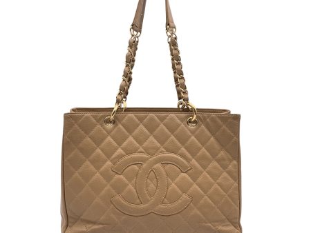 Chanel Beige Quilted Caviar Leather GST Grand Shopping Tote Bag Discount