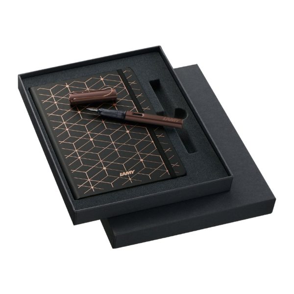 Lamy LX Fountain Pen With Notebook Combo Gift Set, Marron Sale